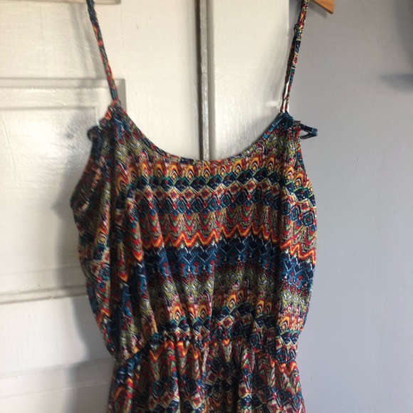 Women’s Colorful LOVE Romper with elastic waist. - Picture 2 of 6